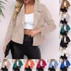 Women's Jacket Casual Slim Lapel Zipper Cropped Coat Motorcycle Jacket Tops Outerwear