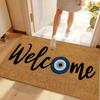 Funny Good Vibes Floor Mat Evil Eye Protection Welcome Doormat for Living Room Balcony Bedroom Creative Entrance Area Carpet
