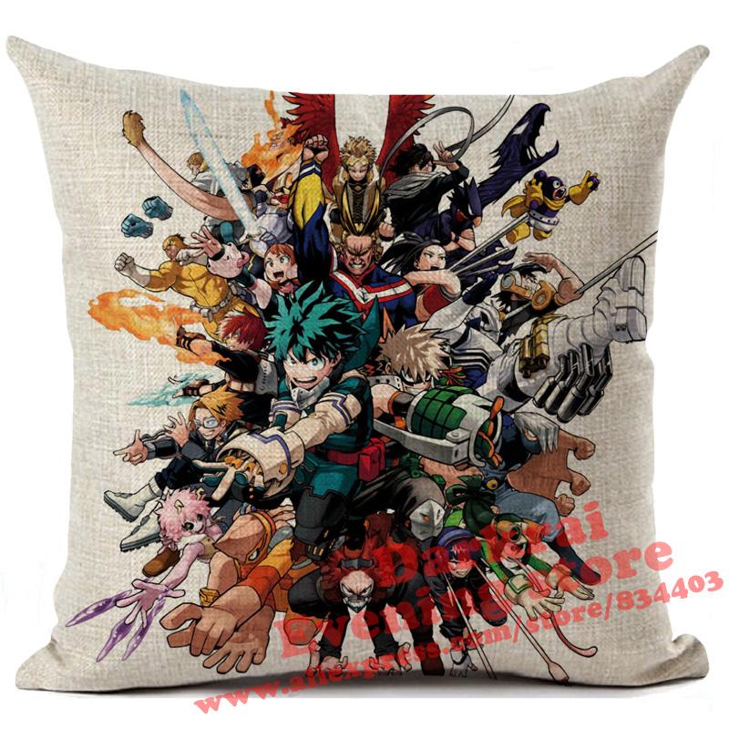 My Hero Academia Cushion Cover Cartoon Anime Throw Pillows Living Room Sofa Home Decoration Pillowcase