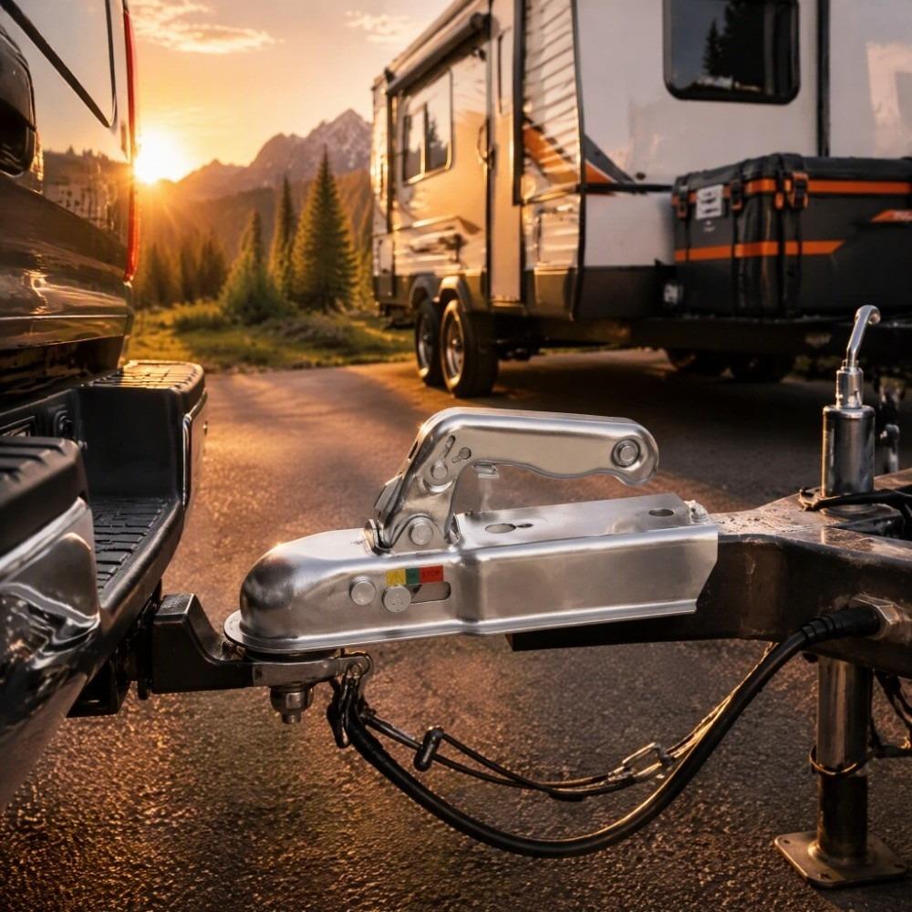 Pressed Steel Trailer Coupler Connector Universal Trailer Towing Connector Tow Ball Guard Boat