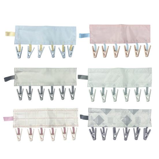 Дорожная вешалка Yousheng с 6 прищепками, высокая грузоподъемность, дизайн на липучке, портативная складная вешалка-прищепка, сушилка для полотенец