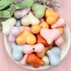Home Party Supplies Acrylic 16.5x21mm Accessories DIY Handmade Keychain Bracelet Heart Loose Beads Macaron Beads 20pcs Jewelry