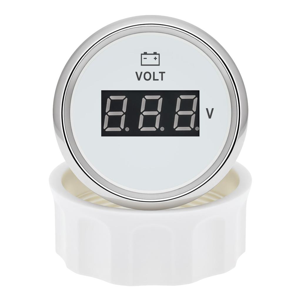 52mm Voltmeter Universal Electrical Car Truck 8-16V 18-32V 9-32V with Red Backlight 12V 24V for Car Boat