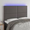VidaXL LED Headboard Bedroom Furniture Double Bed Accessory Head of Bed Frame Interior Grey 3122378