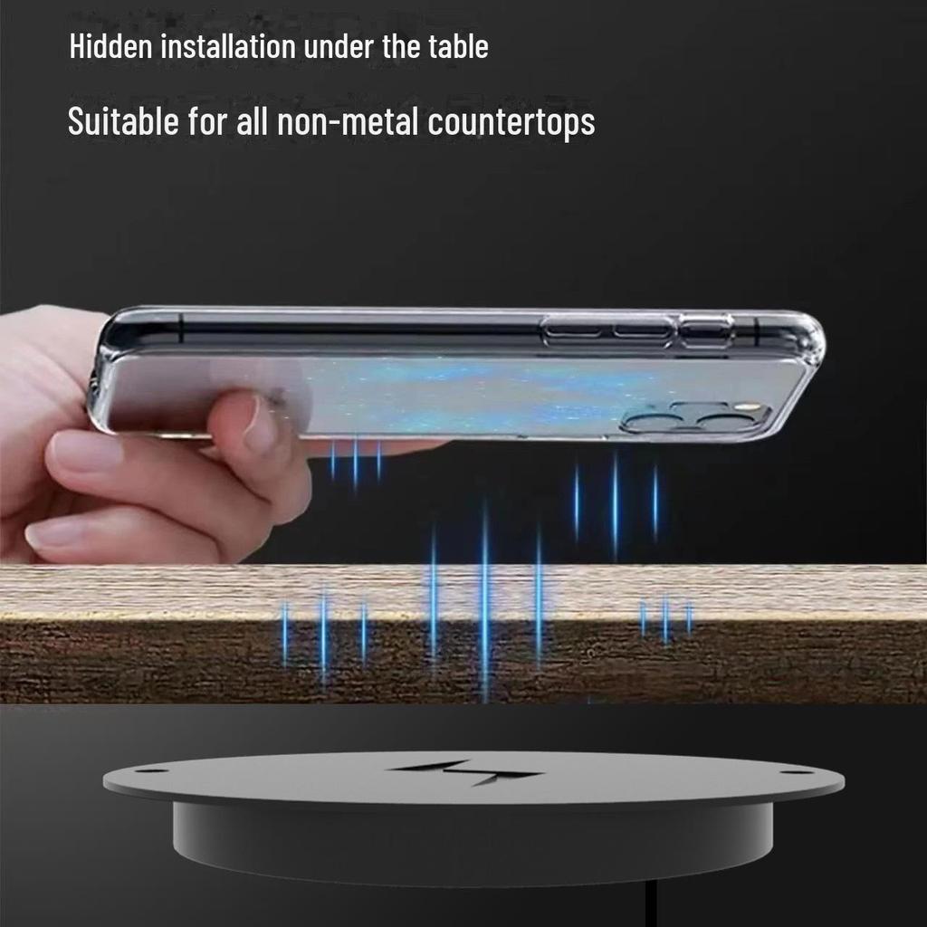 Скрытое беспроводное зарядное устройство дальнего действия под столом 23 мм для домашнего использования