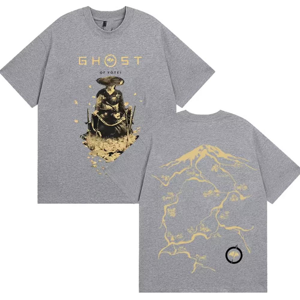 Ghost of Yotei Graphic T Shirt Japanese Samurai Cosplay Game Clothing Tshirt Men Unisex Y2K Fashion High Quality Cotton T Shirt