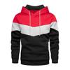 2024 Spring & Fall Color Block Casual Pullover Hoodie with Side Pockets for Men