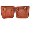 2 Side Pouch Motorcycle Brown Leather Saddle Panniers Saddlebags Bag New Handmade