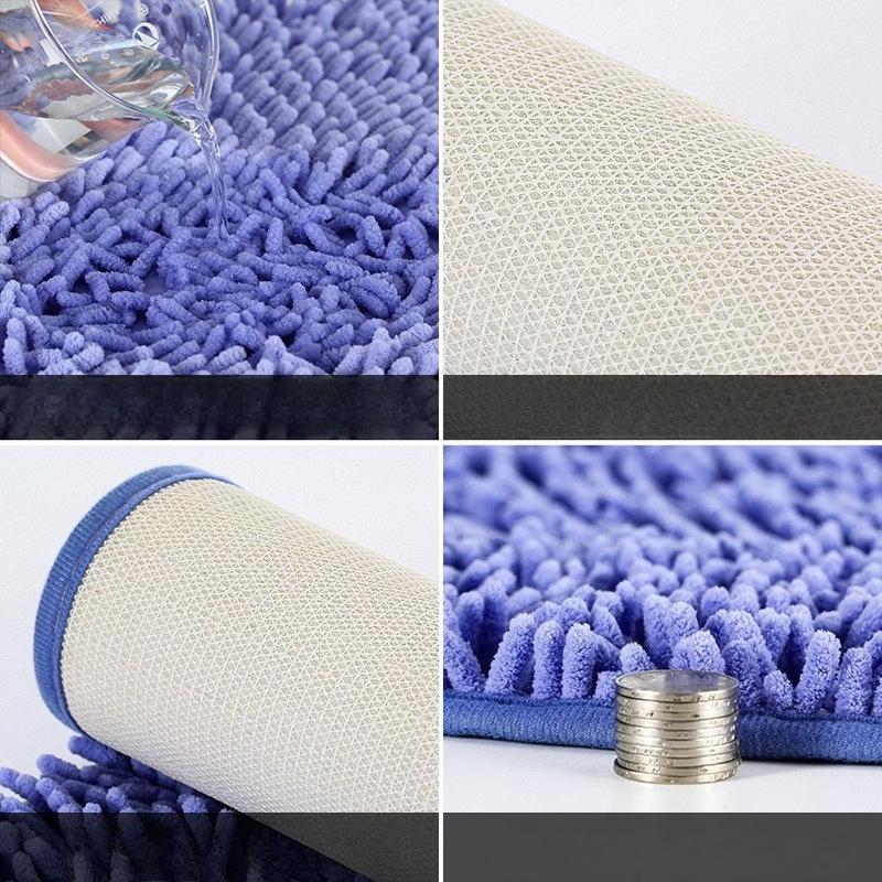Absorbent Chenille Floor Mat, Bathroom Entrance Floor Mat, Non Slip Foot Mat, Bathroom Carpet, Household Use Door Mat