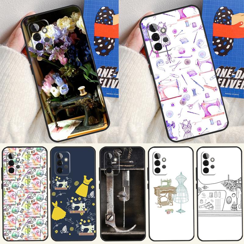 Швейная машина Чехол для телефона Samsung Galaxy A54 A34 A14 A55 A35 A15 A53 A33 A13 A05 A06 A16 A22 A32 A52