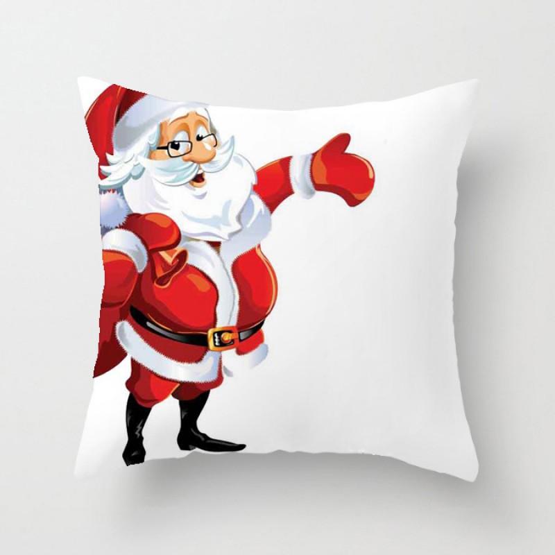 Christmas Throw Pillow Cover 45x45cm Plush Velvet Decorative Cushion Case Sofa Car Home Holiday Gift