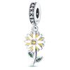 925 Silver Sunflower Butterfly Flower Heart Charm for 3mm DIY Bracelet, Beautifully Beaded DIY Fashion Maker Gifts