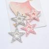 10Pcs 40mm Hollow Star Rhinestone Pearl Applique for DIY Clothes Hat Sewing Patches Headwear Hair Clips Bow Decor Accessories