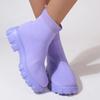 Fashion Brand Women Ankle Boots Lightweight Casual Shoes for Women Wedge Fashion Sock Boots Knitting Winter Medium Tube Platform Boot