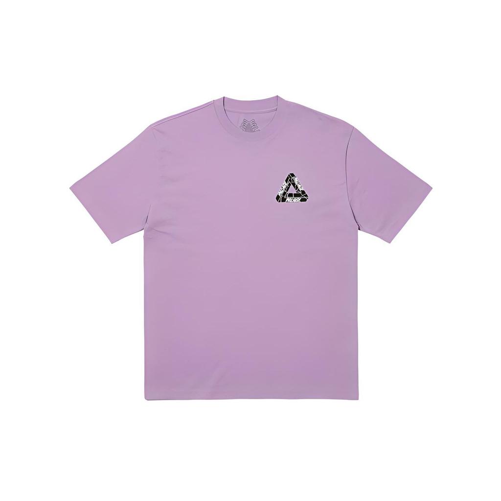 Palace Футболка с тройными разрывами Светло-фиолетовые топы унисекс P25TS027