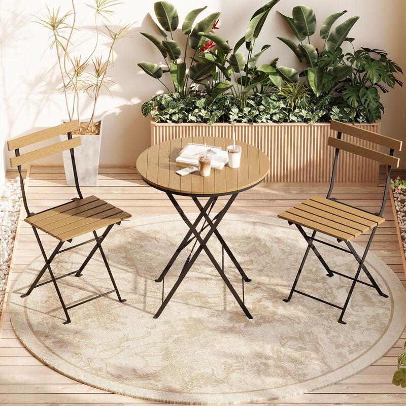 Dunzhu Foldable Iron Art Outdoor Bistro Set