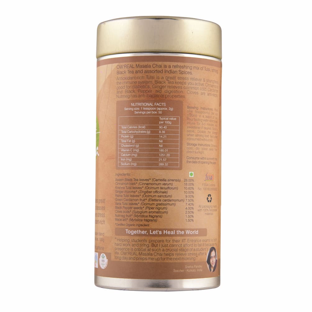Masala Tea (100 G), Masala Chai Tea Organic Wellness