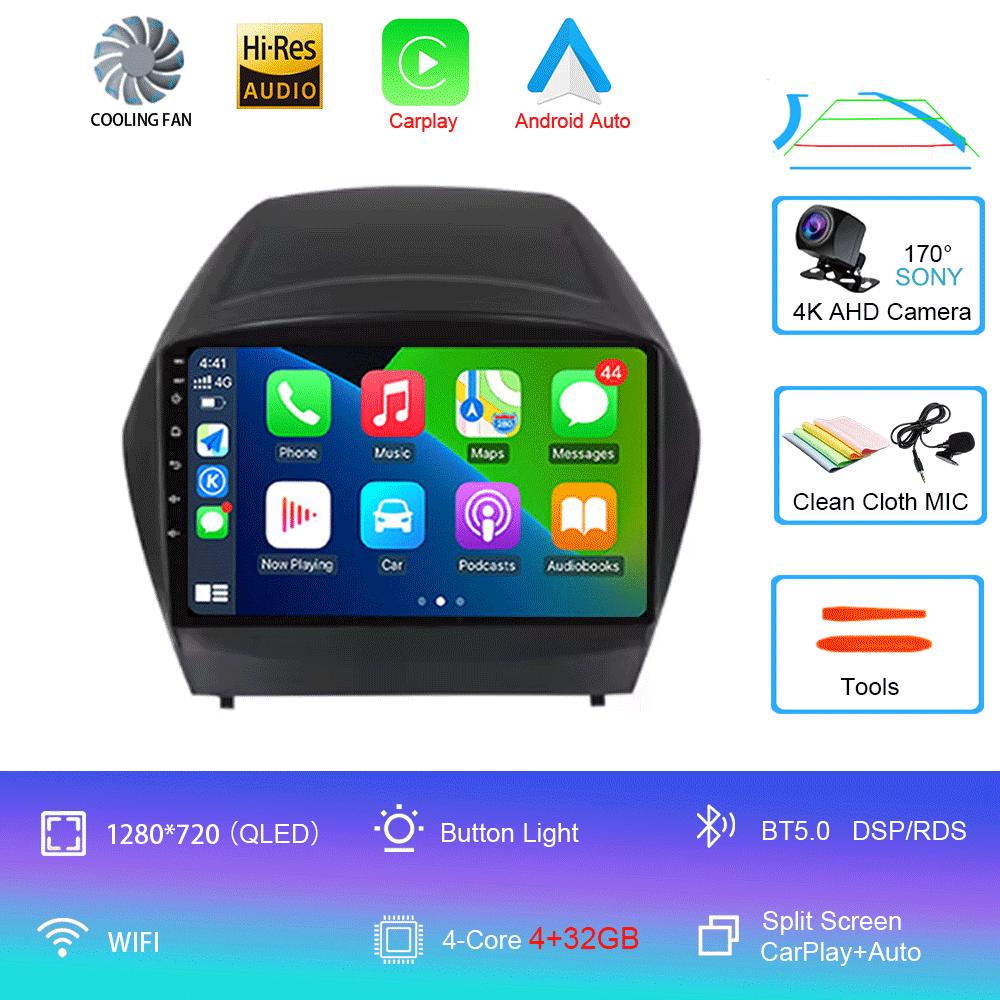 Для HYUNDAI TUCSON IX35 2012 2013 2014 2015 8Core 4G WIFI Android 14 Автомобильный мультимедийный стерео DVD-плеер Навигация GPS Радио