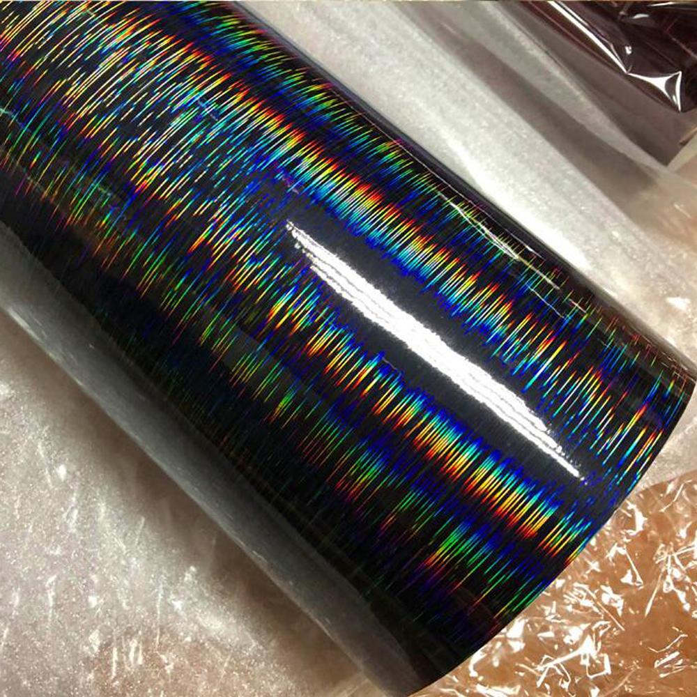 10mX1.52m Neo Chrome Holographic Brushed Vinyl Car Wrap Covering Film Laser Stickers Car Interior Styling Whole Body Wrap Decals