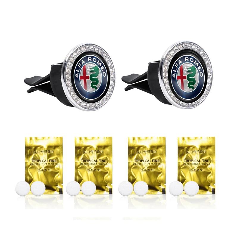 Hub Caps Car Air Conditioning Vent Perfume Air Fresheners Aromatherapy For Alfa Romeo 4C 159 Spider Giulia Giulietta Mito Car Fl XGHIJ1
