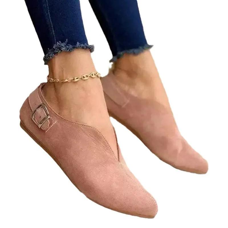 Весна Осень Новые женские туфли Большие повседневные туфли на плоской подошве Уличная нескользящая обувь для отдыха Женская модная удобная обувь Zapatos Mujer