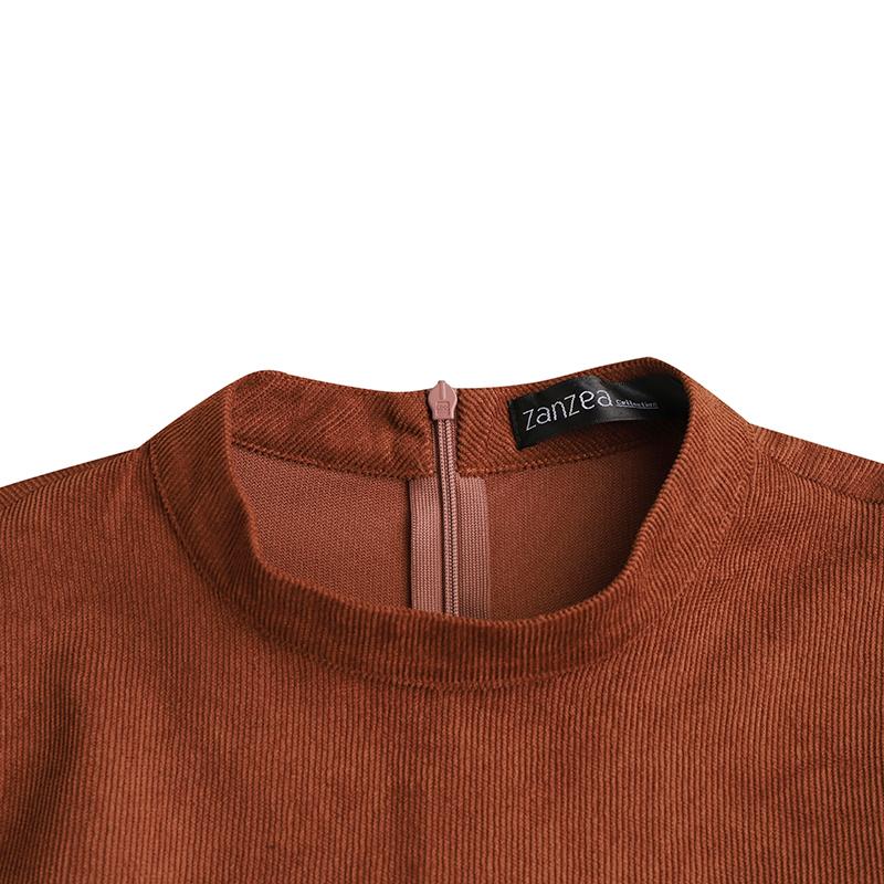 ZANZEA Spring Autumn Women Casual O-neck Long Sleeve A-line Long Dress