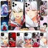 Case for iPhone 16 15 Plus 14 13 12 11 Pro 8 7 6S 6 SE 5S X XR XS Max Realme C30 C33 C31 9I Black Sofe Cover WI64 InuYasha