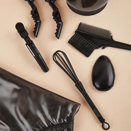 1 комплект для окрашивания волос, водонепроницаемый многоразовый миксер, деликатный аппликатор для окрашивания, кисточка, миска, колпачок, парикмахерский инструмент