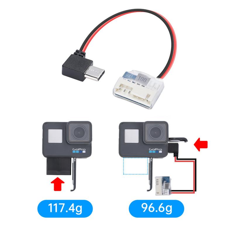 Тип C до 5 В, балансировочный кабель, кабель питания, зарядный кабель для Gopro Hero 6/7/8/9, часть FPV Drone