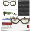 SO&EI Fashion Colorful Square Women Glasses Frame Clear Anti-Blu-Ray Spring Hinge Wide Legs Eyewear Men Optical Polygon Frame