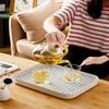 Serving Plate Water Cup Drain Washing Drying Rectangular for Kitchen Supplies Tea Tray Double Layer Plastic Kitchen Accessories