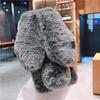 JAVY Plush Rabbit Cute Warm Phone Case Fur Cover For Iphone 17 Pro Max 16 16e 15 14 13 12 11 X XR XS 13 mini Furry Fluffy Cover