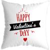 Happy Valentines Day Throw Pillow Case Soft Plush Romantic Red Love Heart Letters Rose Print Decorative Cushion Cover Dakimakura