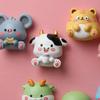 Chinese Zodiac Refrigerator Sticker Resin Figurine Creative Magnetic Sticker Cartoon Cute Gift Decoration Magnet