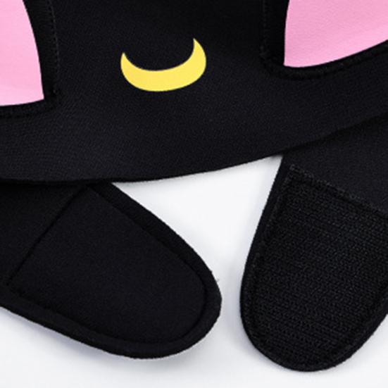 Дайвинг Повязка на голову Неопреновая повязка на голову с кошачьими ушками Регулируемая лента для защиты волос Капюшон для гидрокостюма для снорклинга серфинга