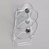 Huxiansen Wall-Mounted Pot Lid Rack, No Drilling Required, Cutting Board Holder, Kitchen Storage Shelf