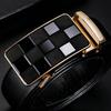 Luxury Fashion Designer Belt for Men Black Genuine Leather Belt Automatic Buckle Belt Ratchet Belt