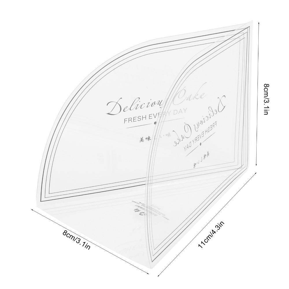 100PCS Transparent Triangle Shape Mousse Surrounding Edge Cake Wrapping Tray Mousse Desserts