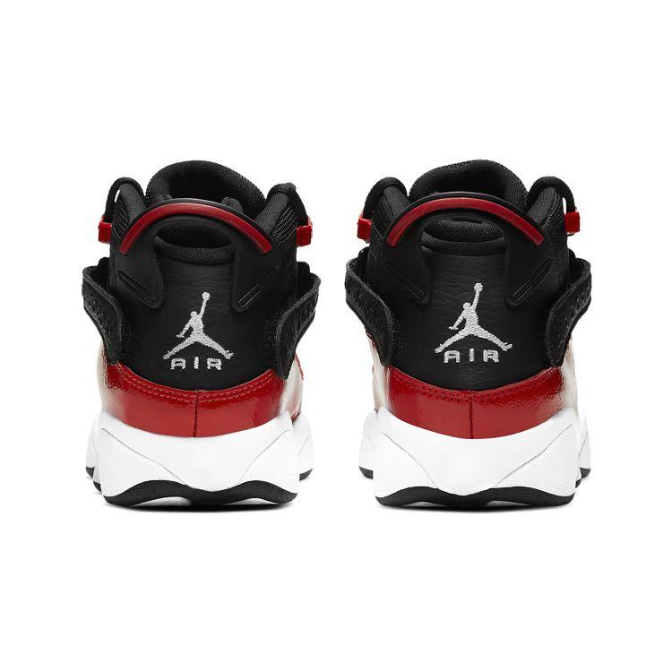 Кроссовки Air Jordan 6 Rings GS Fitness Red Детские Черно-белые 323419-060