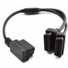 New OBD 2 II 50cm 16 Pin Right Angle Y Splitter Extension Cable for Diagnostic Tool