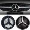 AAVW1 3D ABS Car Front Grille Badge for Mercedes Benz W204 W204 C180 C200CGI C200KC230 C260CGI C300 Star Logo Grid hollowed-out label