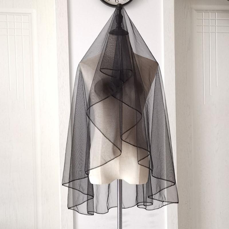 Сетка Вуаль Головной убор Черная Тюлевая Вуаль Головной убор для Хэллоуин Вечеринки Карнавала Винтажный Косплей Головной убор Праздничные Принадлежности