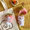 Keyring Bag Women Kids Cute Girls Key Chains Cat Plush Keychain Bag Pendant Cat Snapper Keyrings