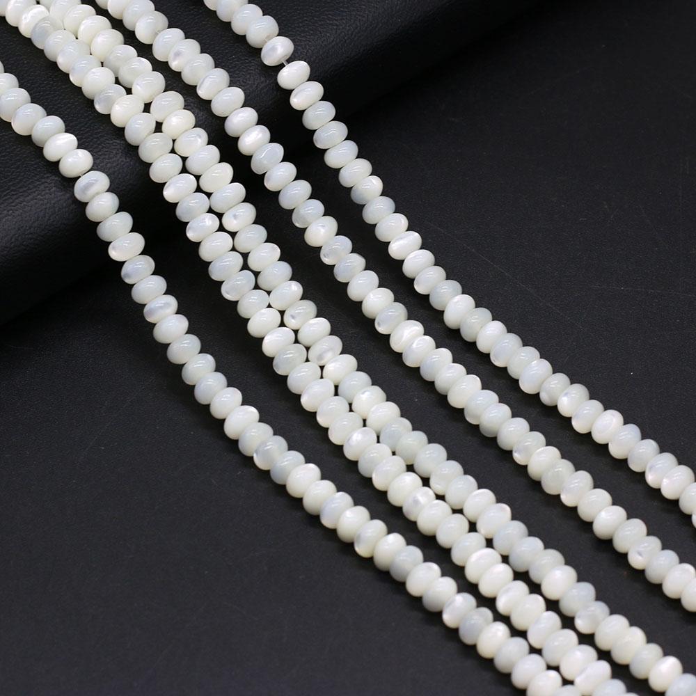 1 нить натуральных пресноводных ракушек бусины белые абакус-образные изоляционные бусины для изготовления ювелирных изделий своими руками ожерелья серьги браслеты бусины аксессуары