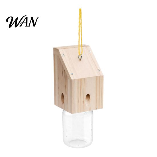 Control for Home Carpenter Bee Trap Nest, Outside Hanging Catcher, Wood And Glass Jar Design, Effective Removal Yard Garden Catcher
