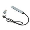 Type C Hub 4 Ports 5Gbps Aluminium Alloy Plug and Play Space Gray USB 3.0 Docking Station for Desktop Laptop PC