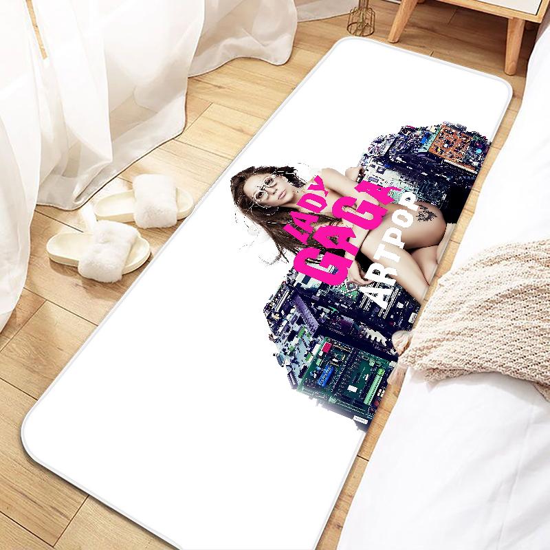 Singer Lady Gaga Door Mat Entrance Non-slip Doormat Washable Kitchen Carpet Living Room Hallway Rugs Bathroom Bath Door Mats