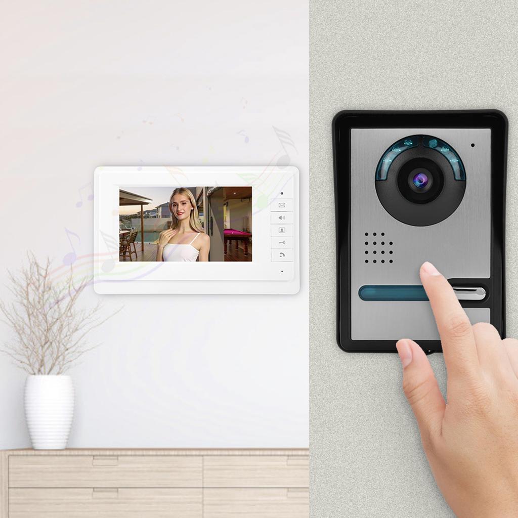 7-дюймовый ЖК-видеодомофон дверной звонок Интерком камера монитор система домашней безопасности