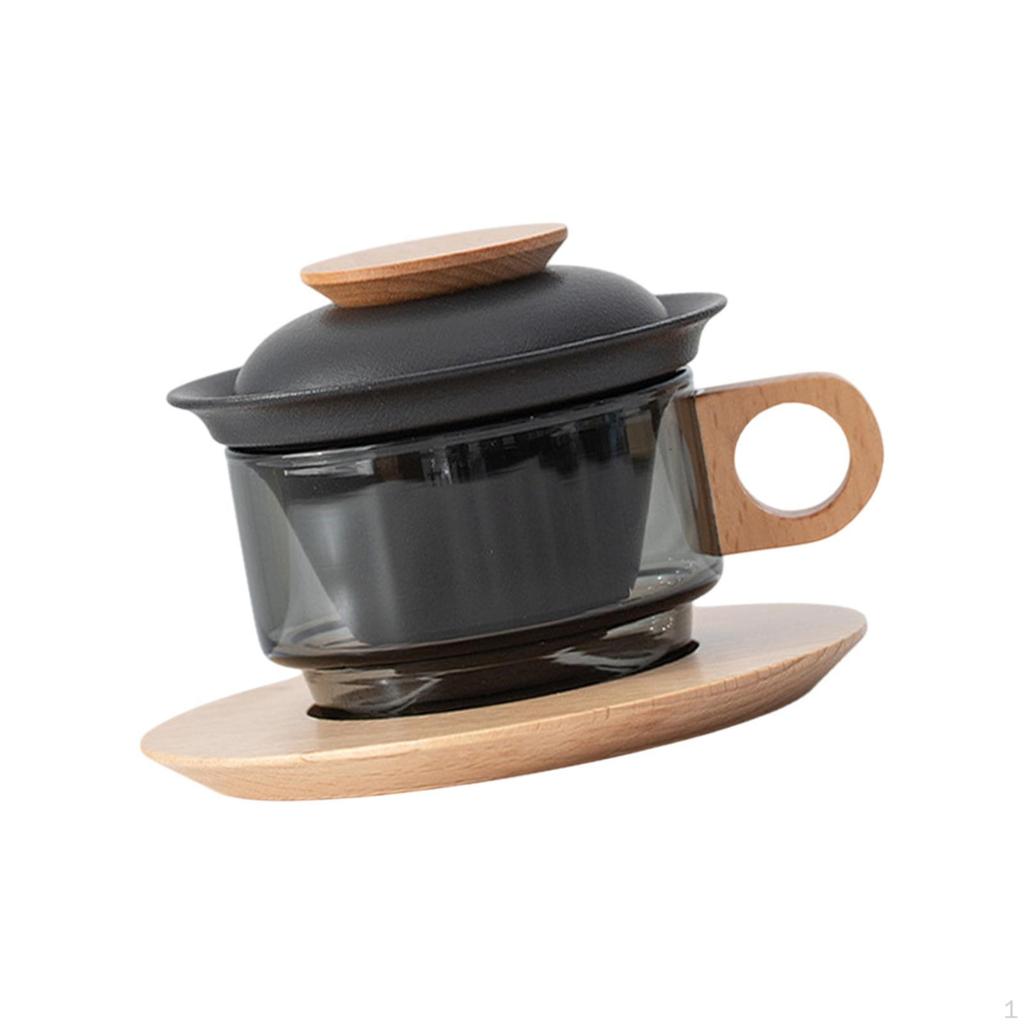 Кружки для капучино с блюдцем, набор кофейных чашек с одной ручкой, новинка, кружка для разделения чая