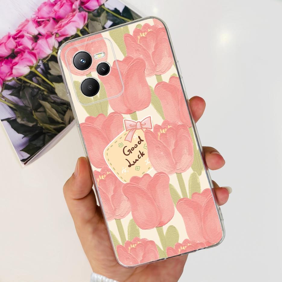 Чехол для Realme C35 RMX3511 Стильный окрашенный чехол Прозрачный силиконовый Мягкий тонкий чехол для телефона Для Realme C35 C 35 RealmeC35 Fundas Shell